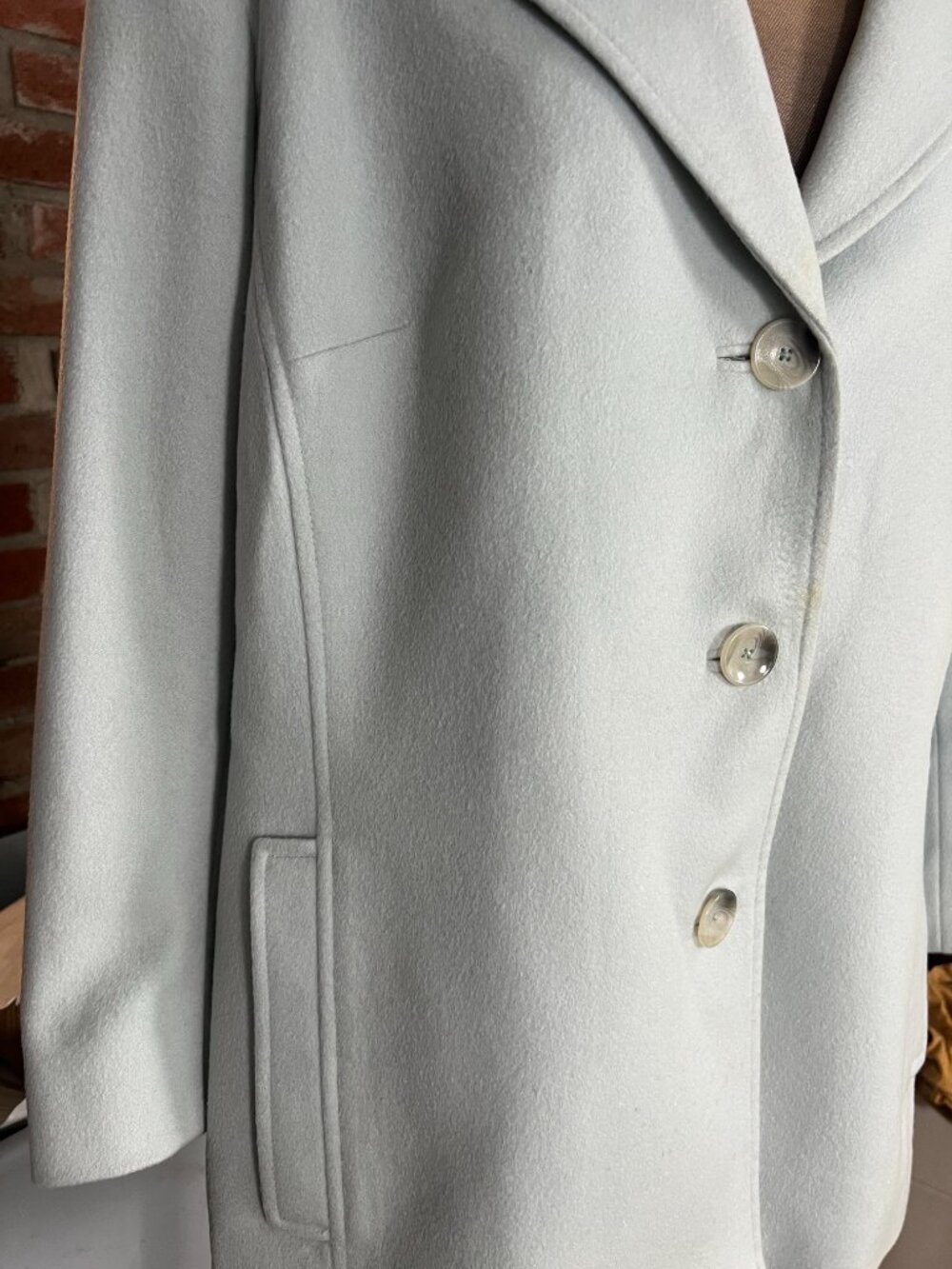 Dana Buchman woman plus size light blue jacket blazer sz 18, soft blue lined
